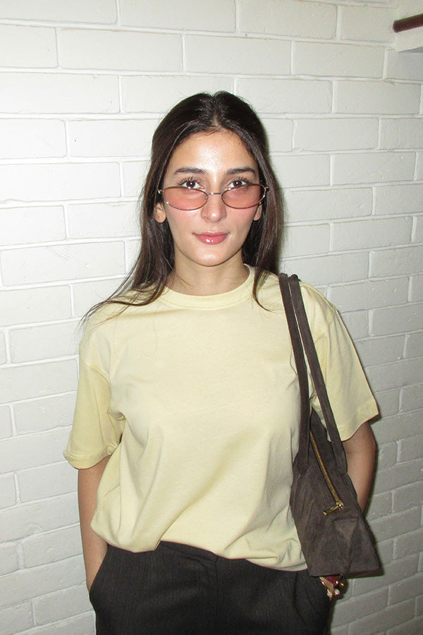 The Boyfriend Tee In Butter Yellow