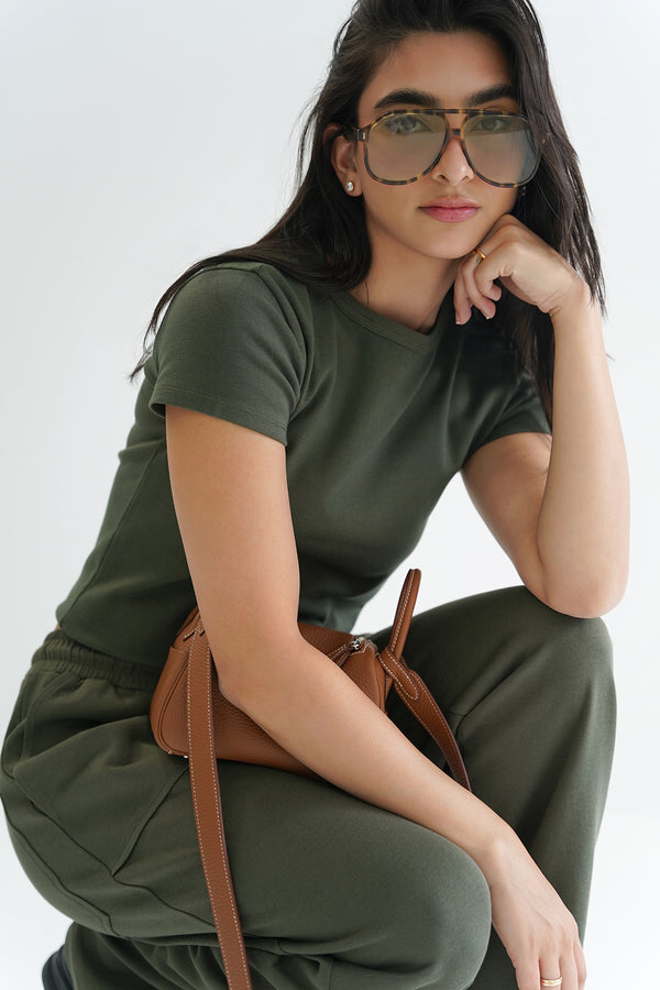 Baby Tee in Olive