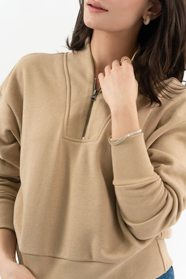 The Half Zip In Latte