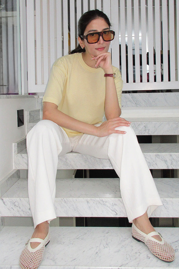 The Boyfriend Tee In Butter Yellow
