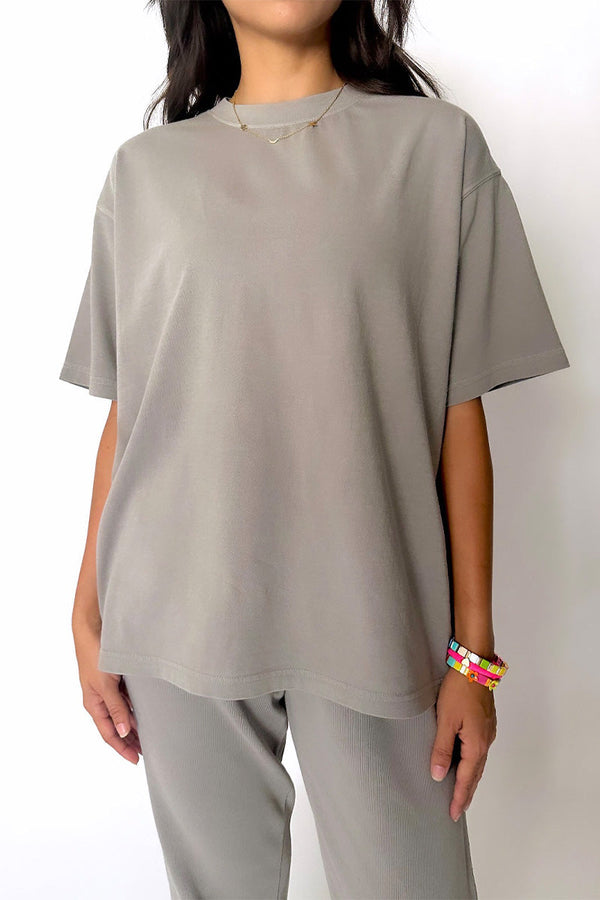 The Boyfriend Tee in Faded Slate