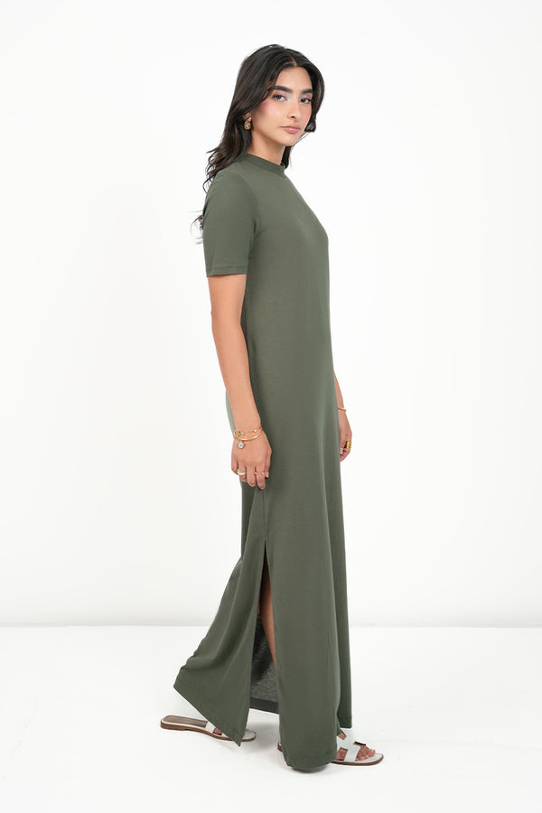 The Luxe T-Shirt Dress In Olive