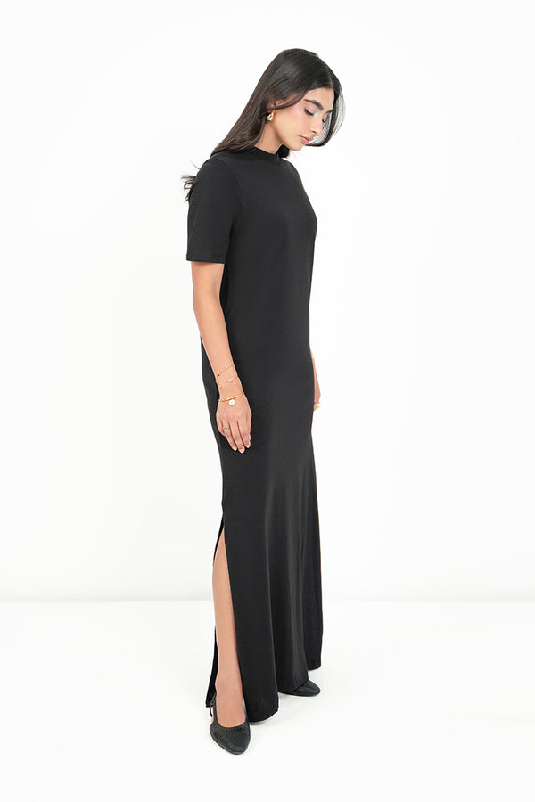 The Luxe T-Shirt Dress In Black