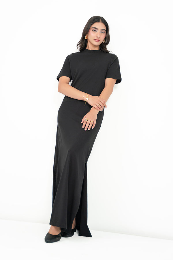 The Luxe T-Shirt Dress In Black