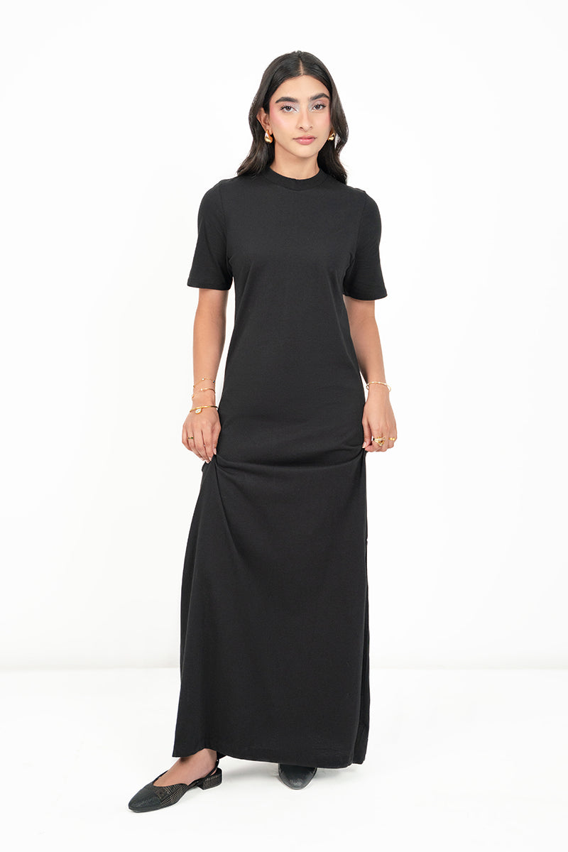 formal t shirt dress MIKUTA crafted in our signature stretch cotton jersey. Buy Black Twist Short Sleeved