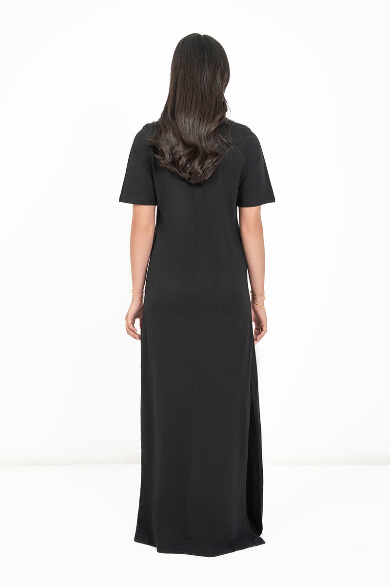 The Luxe T-Shirt Dress In Black