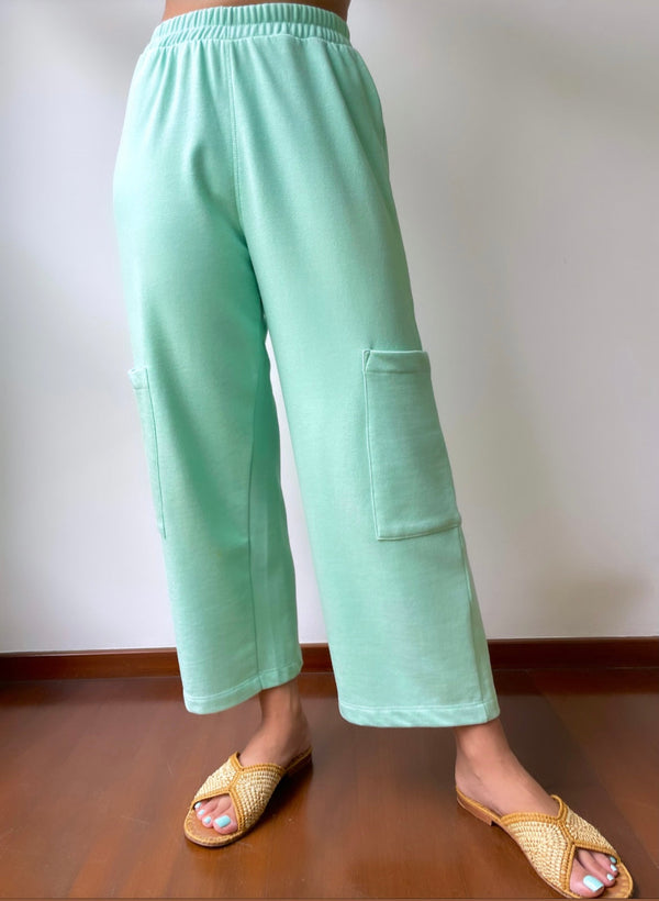 The Cropped Pant In Honeydew Green