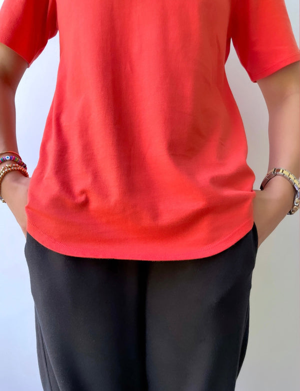 The Essential Tee In Spicy Orange