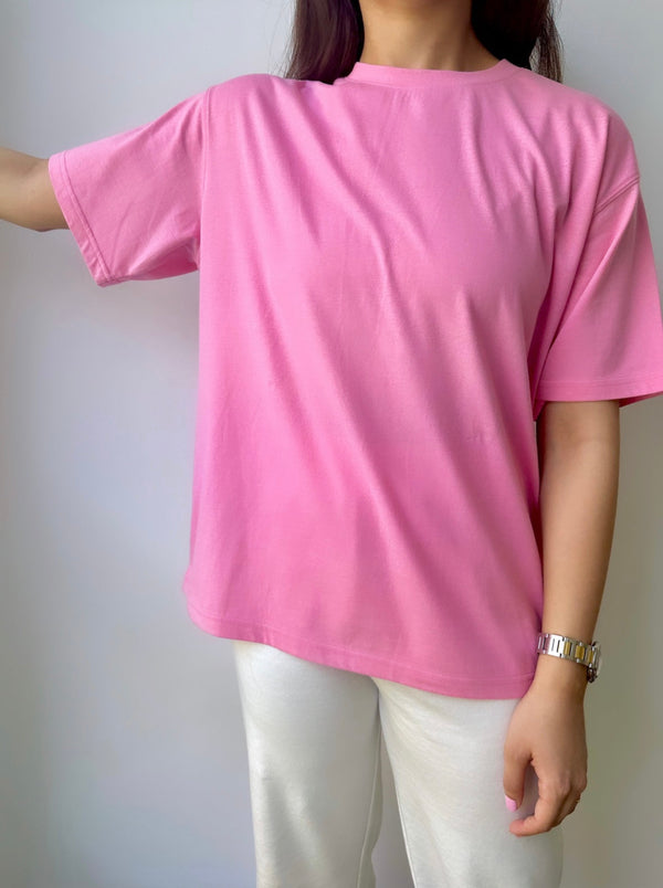 The Boyfriend Tee In Candy Pink