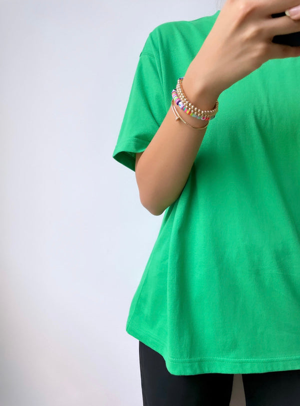 The Boyfriend Tee In Kelly Green